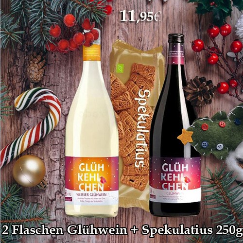 2 Flaschen Glühwein + Spekulatius