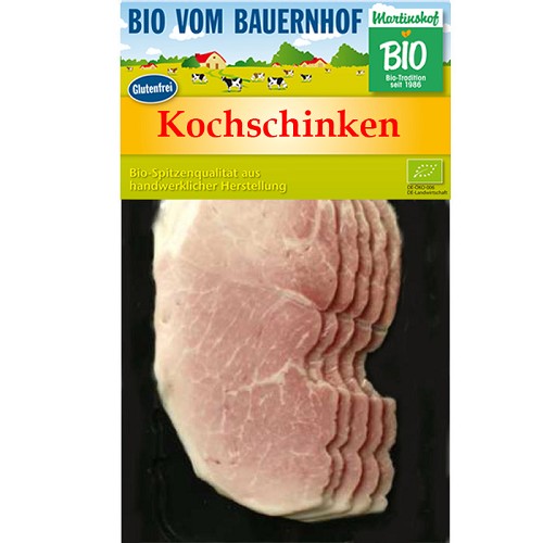 Fleisch und Aufschnitt für Wiederverkäufer : Bio Kochschinken 80g