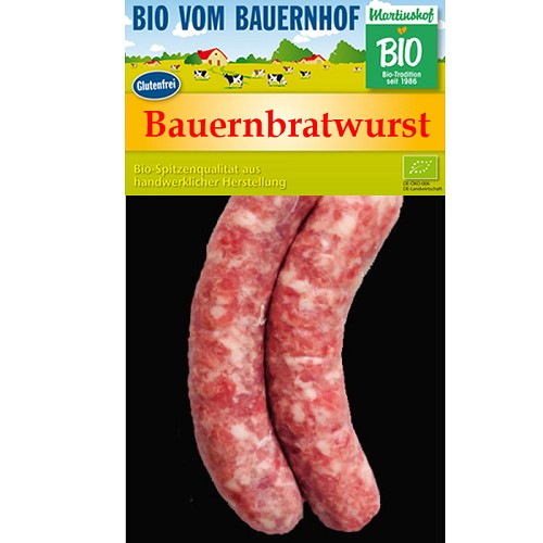 Fleisch und Aufschnitt für Wiederverkäufer : Bio Bauernbratwurst 2x100g