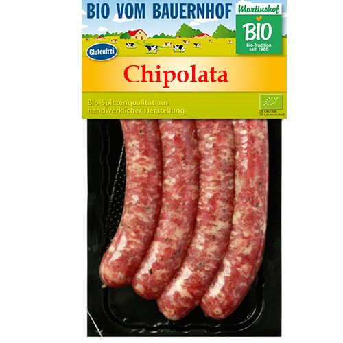 Fleisch und Aufschnitt für Wiederverkäufer : Bio Chipolata 250g