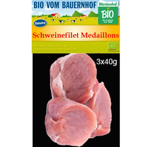 Bio Schweinefilet Medaillons 3x40g