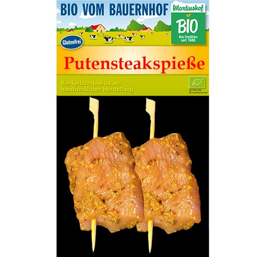 Bio Putensteakspieße  2x70g 140g  