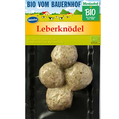 Fleisch und Aufschnitt für Wiederverkäufer : Bio Leberknödel 4x50g 