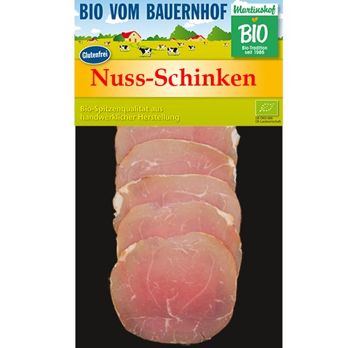 Fleisch und Aufschnitt für Wiederverkäufer : Bio Nuss-Schinken 80g