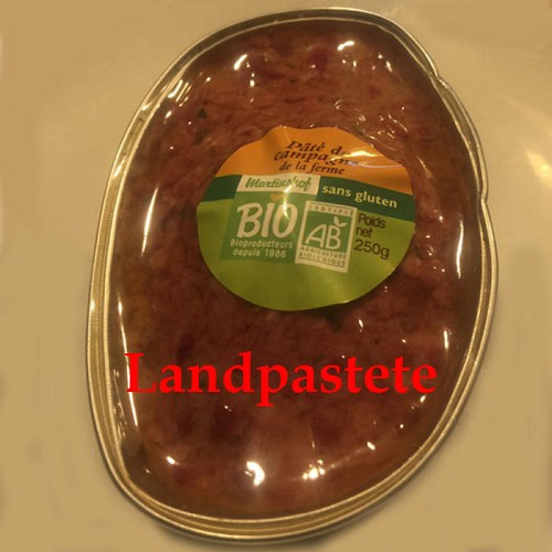 Fleisch und Aufschnitt für Wiederverkäufer : Bio Pâté de campagne 250g