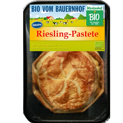 Fleisch und Aufschnitt für Wiederverkäufer : Bio Riesling-Pastete 250g