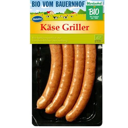 Fleisch und Aufschnitt für Wiederverkäufer : Bio Käsegriller 180g