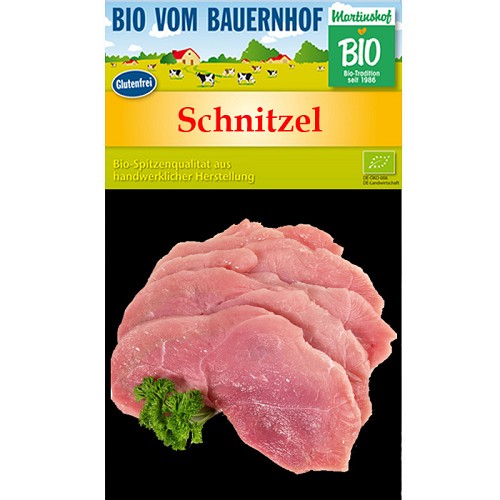 Bio Schweineschnitzel vom Rücken 350g 