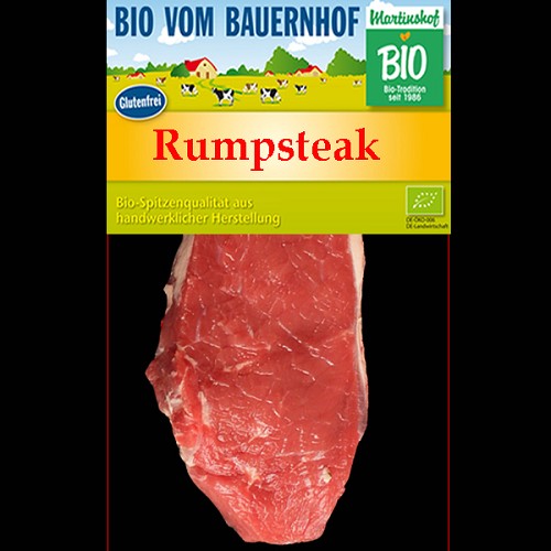 Fleisch und Aufschnitt für Wiederverkäufer : Bio Rumpsteak 220g